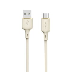 Vahvistettu USB-A - USB-C kaapeli 5A 1m, beige hinta ja tiedot | Puhelinkaapelit | hobbyhall.fi