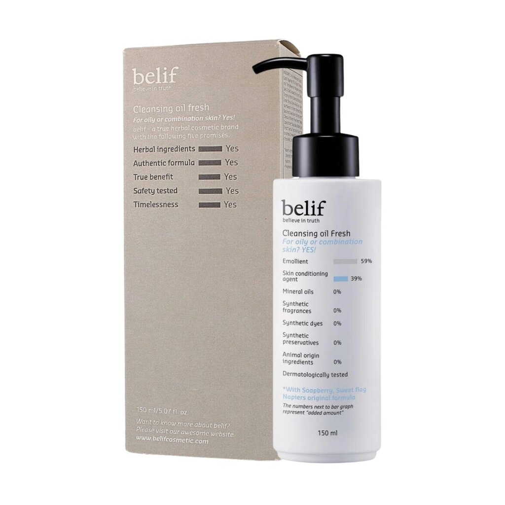 Belif Cleansing Oil Fresh 150ml - meikinpoistoöljy hinta ja tiedot | Kasvojen puhdistusaineet | hobbyhall.fi