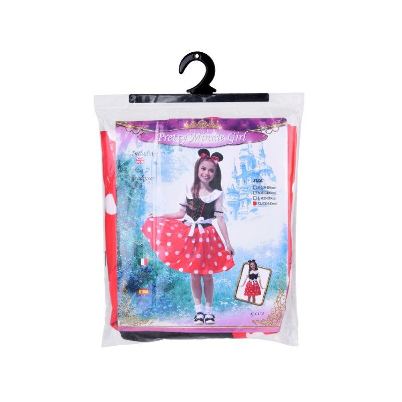 Tyttöjen Minnie Hiiri -asu mekko L/XL hinta ja tiedot | Naamiaisasut | hobbyhall.fi