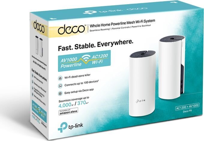 TP-LINK Deco P9 (2 kpl) hinta ja tiedot | Langattomat tukiasemat | hobbyhall.fi