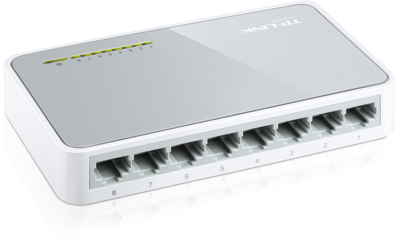 -Verkkosovitin TP-LINK TL-SF1008D (8 x 10 / 100 Mbps) hinta ja tiedot | Verkkokytkimet | hobbyhall.fi