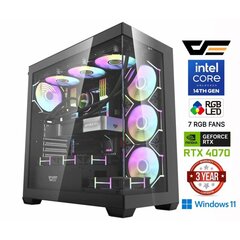 MULTI GAMING Core i9-14900F 64GB 512GB SSD 2TB HDD RTX 4070 12GB Windows 11 hinta ja tiedot | Pöytätietokoneet | hobbyhall.fi