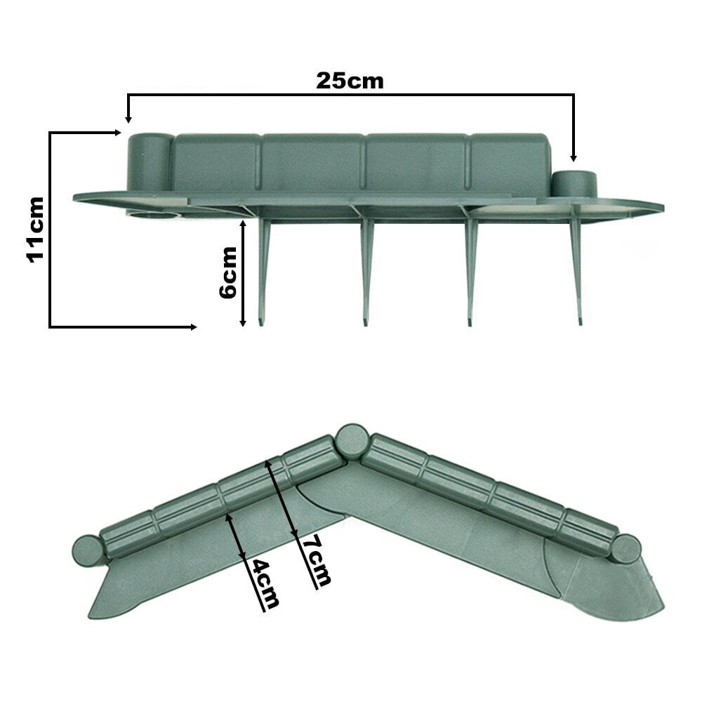 Nurmikon reunalistat 5 m, vihreä väri Timbela M801-GREEN-5 hinta ja tiedot | Aidat ja tarvikkeet | hobbyhall.fi