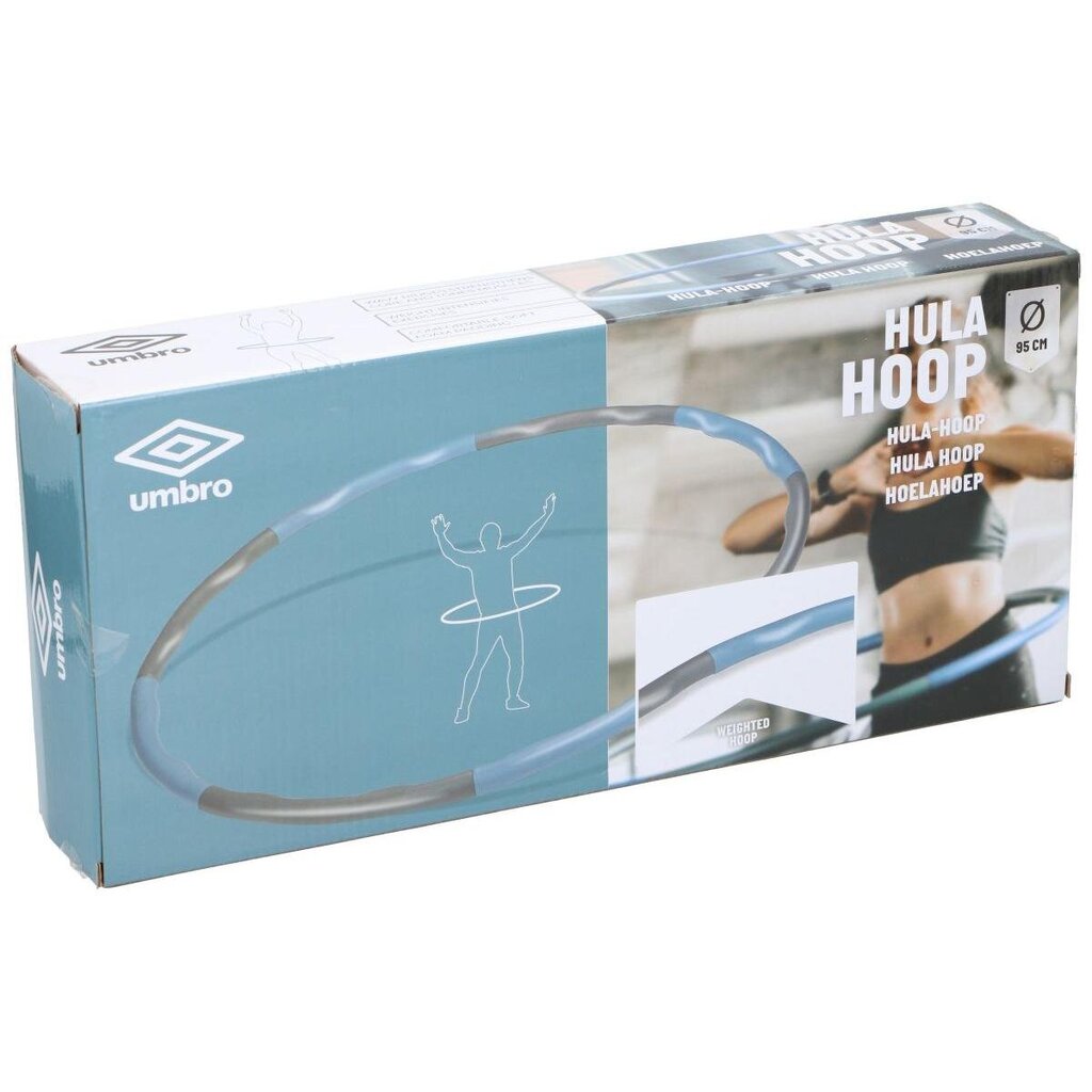 Umbro Hula rusetti painolla, 95 cm ⌀, harmaa/ sininen hinta ja tiedot | Hulavanteet | hobbyhall.fi