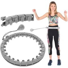 Enero Fit Hula Hop rusetti hierontalaitteella ja painolla, harmaa hinta ja tiedot | Hulavanteet | hobbyhall.fi