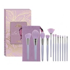 ECARLA 13-Piece Purple Makeup Brush Brush Set - Meikkisivellinsarja 13 kpl violetti - Meikkisivellinsarja 13 kpl violetti hinta ja tiedot | Meikkisiveltimet ja meikkisienet | hobbyhall.fi