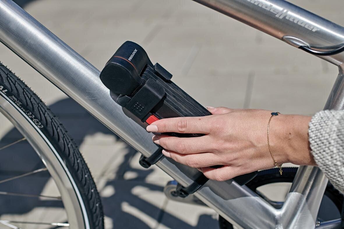 Polkupyörän lukko Trelock FS 480/100 Cops ZF 480 X-Press, 1000 mm, musta hinta ja tiedot | Polkupyörän lukot | hobbyhall.fi