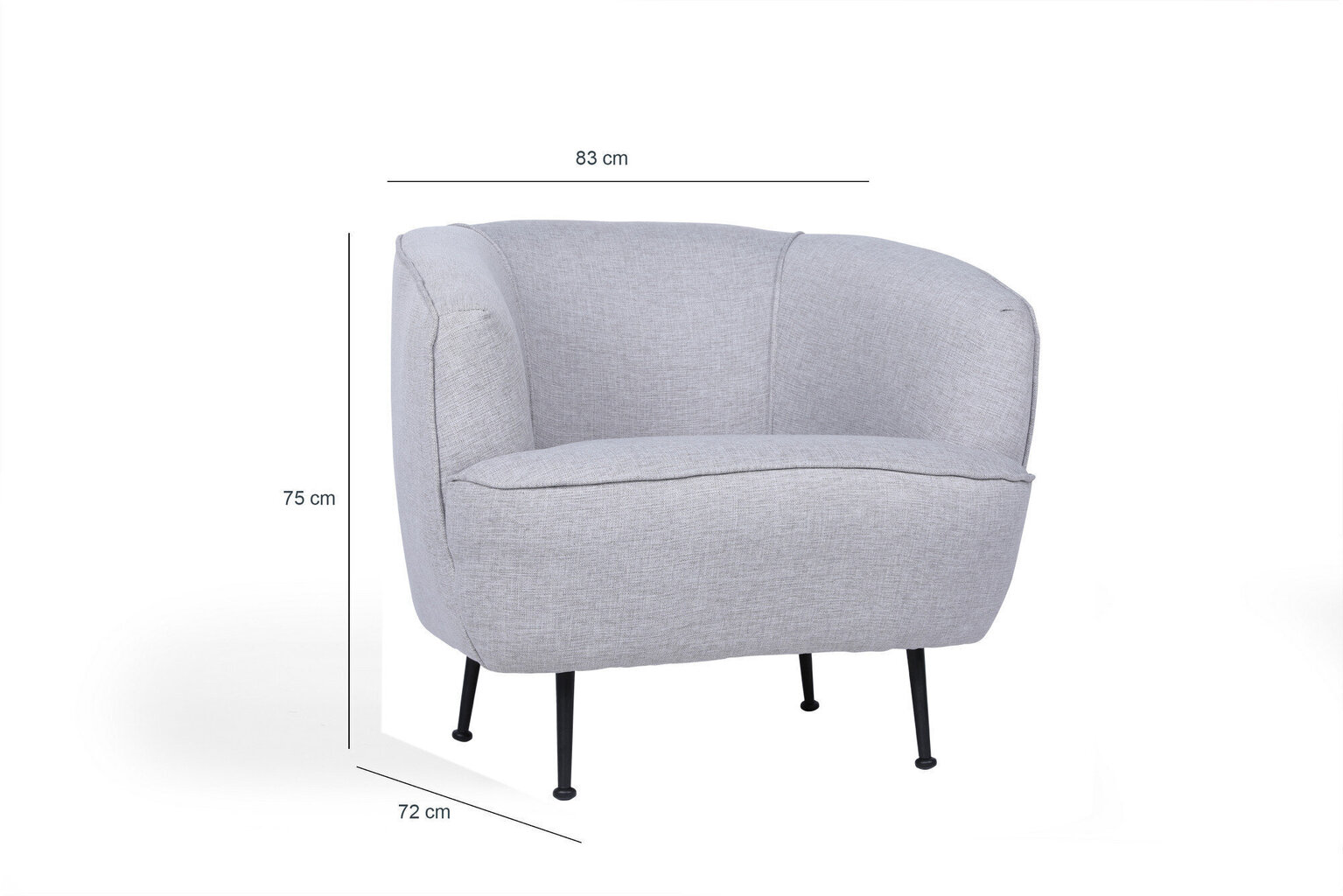 Kalune Design Piccoli-nojatuoli, harmaa hinta ja tiedot | Nojatuolit | hobbyhall.fi