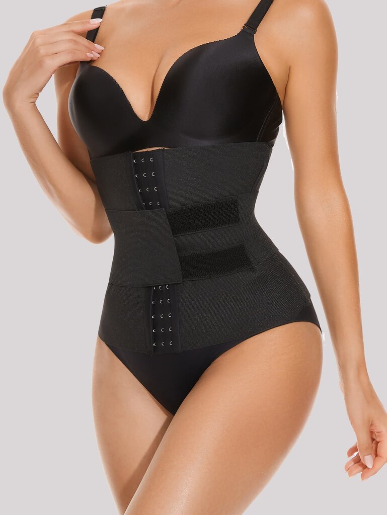 Hook Closure Hookentava Body Shaper Women Waist Trainer Belt·Black·S hinta ja tiedot | Maalit | hobbyhall.fi