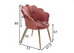 Tuoli Tulpe, vaaleanpunainen hinta ja tiedot | Ruokapöydän tuolit | hobbyhall.fi
