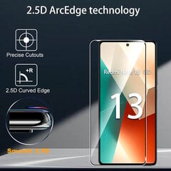 Connect 2.5D Täydellinen Suojus Japani Anti-Statinen Vahva 3D Lasi Xiaomi Redmi Note 13 5G hinta ja tiedot | Näytönsuojakalvot ja -lasit | hobbyhall.fi