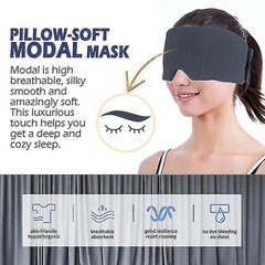 Sleep Mask miehille, naisille, 100 % Blackout silmänaamio nukkumiseen, ihoystävällinen modaalinen silmänympärys yöunun naamio hinta ja tiedot | Imetystuotteet | hobbyhall.fi