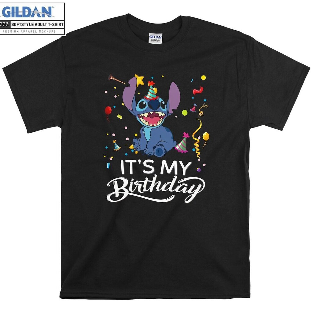 Stitch It's My Birthday Cute Stitch and Lilo T shirt T-shirt hinta ja tiedot | Miesten T-paidat | hobbyhall.fi