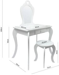 Lasten peilipöytä Princess-tuolilla, valkoinen hinta ja tiedot | Ei ole määritelty Makuuhuone | hobbyhall.fi
