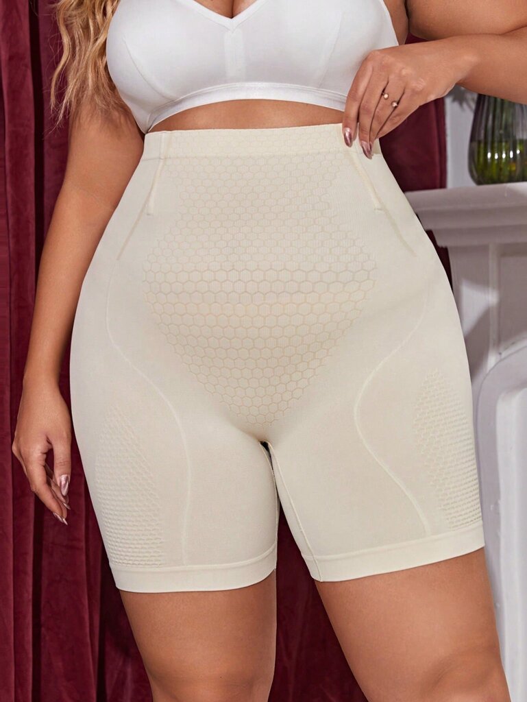 Plus korkeavyötäröiset Shapewear shortsit·beige·2XL hinta ja tiedot | Naisten aluspaidat | hobbyhall.fi