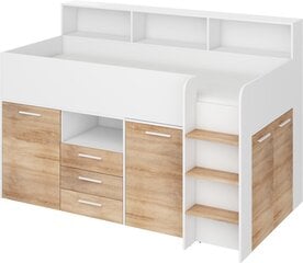 Sänky työpöydällä Neo P, valkoinen / tammi hinta ja tiedot | Lastensängyt | hobbyhall.fi