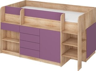 Sänky työpöydällä Smile P, tammi/violetti hinta ja tiedot | Ei ole määritelty Lastenhuoneen kalusteet | hobbyhall.fi