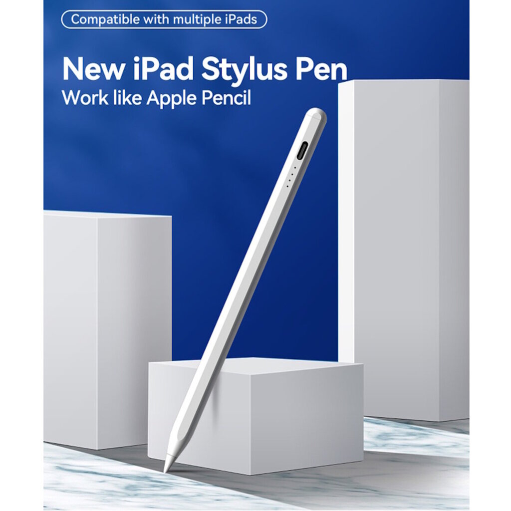 iLike SL3 Aktiivinen NIB Stylus-kynä korkealla herkkyydellä 1.4mm ohut Apple iPad / iPhone Palm Rejection Valkoinen hinta ja tiedot | Älylaitteiden lisätarvikkeet | hobbyhall.fi