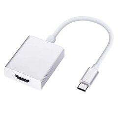 iLike HD2 USB-C Plug to HDMI 4K Female Audio & Video Cable Adapter 10cm - Muunnin Valkoinen (OEM) hinta ja tiedot | Adapterit | hobbyhall.fi