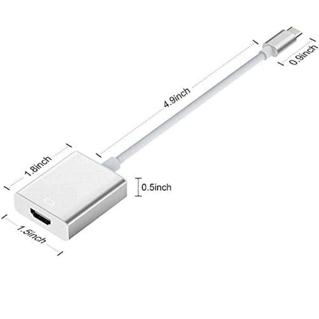 iLike HD2 USB-C Plug to HDMI 4K Female Audio & Video Cable Adapter 10cm - Muunnin Valkoinen (OEM) hinta ja tiedot | Adapterit | hobbyhall.fi