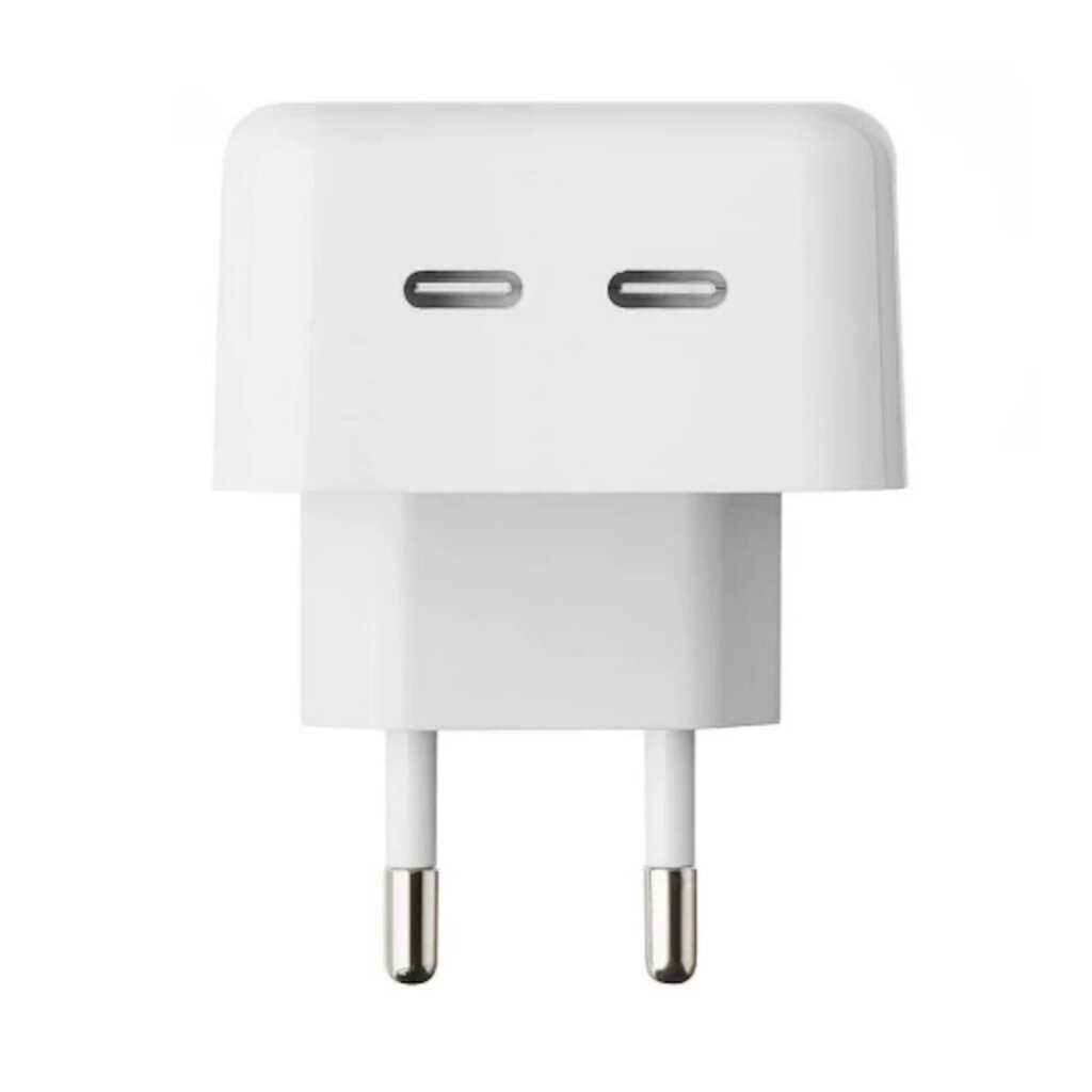 CP CH1 35W Kaksoisporttinen USB-C Nopea Laturi kaikille Apple-laitteille (Analog A2676 MNWP3ZM/A) Valkoinen (OEM) hinta ja tiedot | Puhelimen laturit | hobbyhall.fi