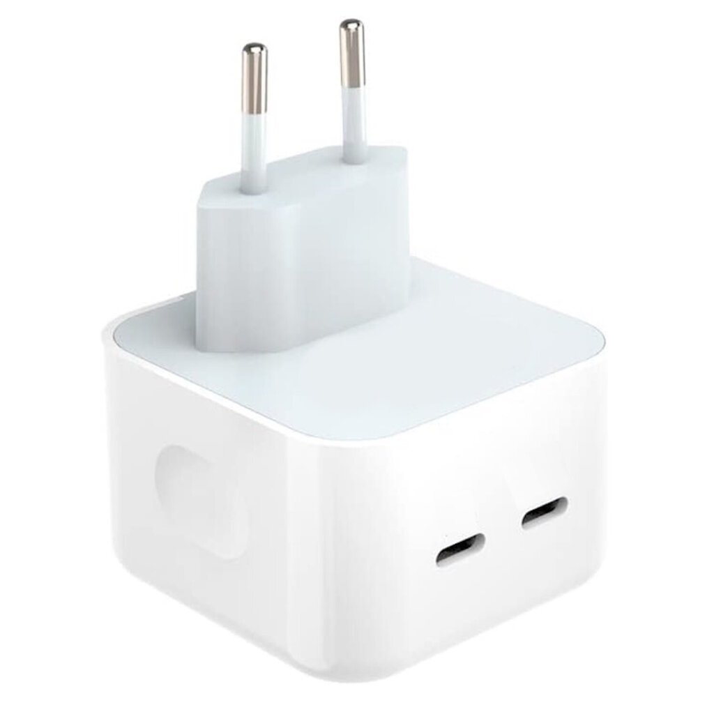 CP CH1 35W Kaksoisporttinen USB-C Nopea Laturi kaikille Apple-laitteille (Analog A2676 MNWP3ZM/A) Valkoinen (OEM) hinta ja tiedot | Puhelimen laturit | hobbyhall.fi