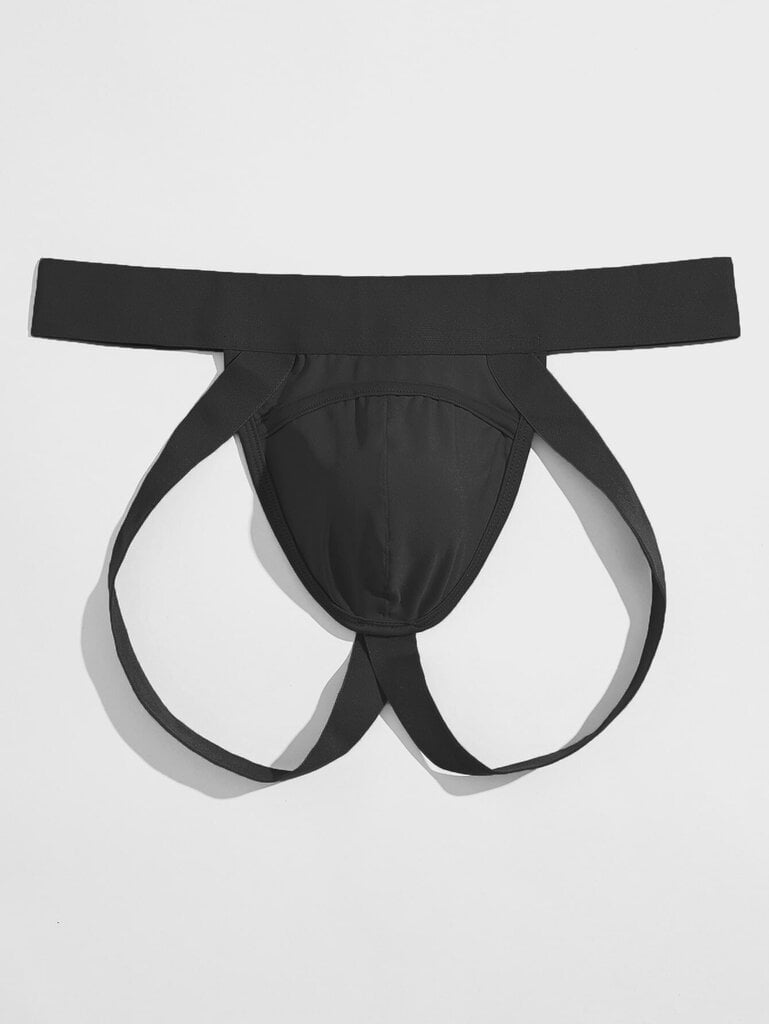 Miesten Solid Jockstrap·Black·S hinta ja tiedot | Miesten alushousut | hobbyhall.fi