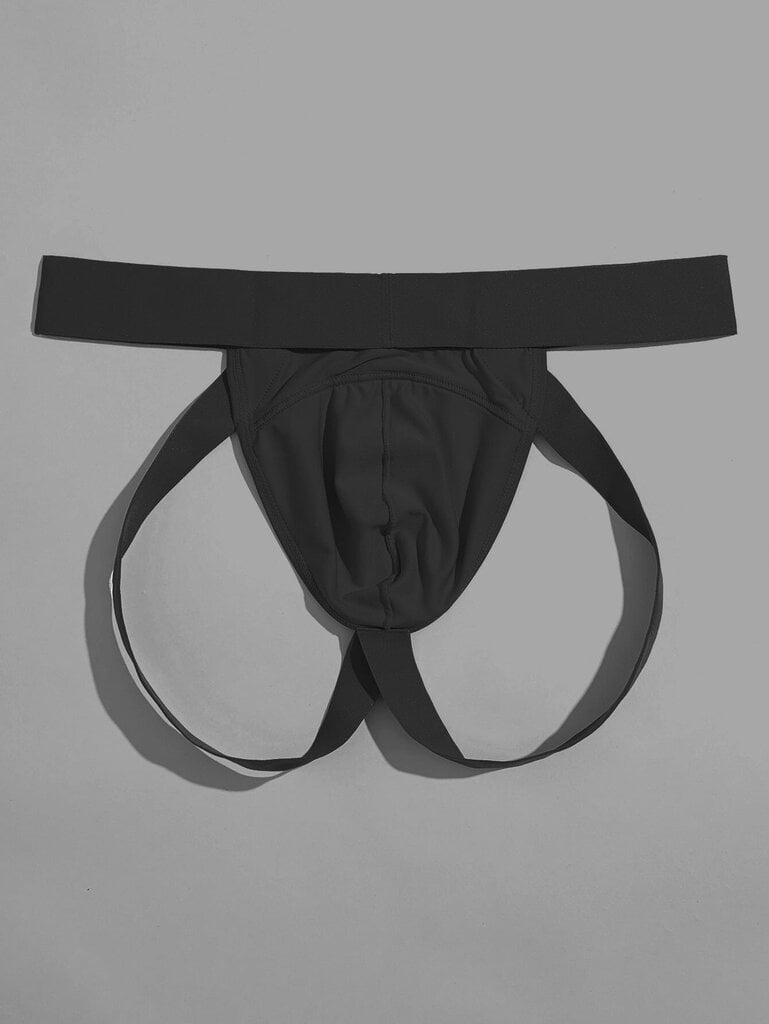 Miesten Solid Jockstrap·Black·S hinta ja tiedot | Miesten alushousut | hobbyhall.fi