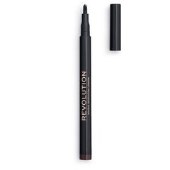 Kulmakarvakynä Makeup Revolution Micro Brow 1 ml, tummanruskea hinta ja tiedot | Kulmavärit ja kulmakynät | hobbyhall.fi