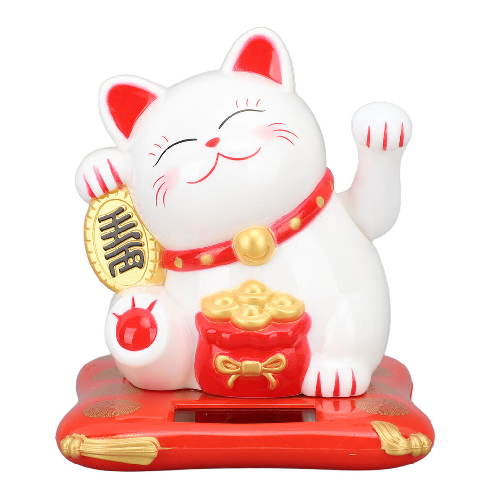 3,5 tuuman Lucky Fortune Cat -aurinkovoimalla toimiva heiluttava Lucky Cat -näytön koristelu pöytäkoneen kodin sisäänkäyntiautoon Valkoinen kissa hinta ja tiedot | Kissan lelut | hobbyhall.fi