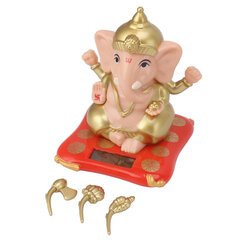 Ganesha Elephant God Patsaat aurinkovoimalla toimiva intialainen Ganesha Idol -hahmo auton kojelautaan Kodinsisustus Käsityöt lihaväri hinta ja tiedot | Aurinkopaneelit | hobbyhall.fi