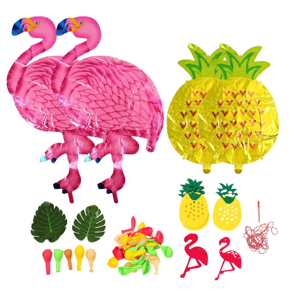 Hawaii Flamingo Ananas-ilmapallosetti Kesäjuhlakoristeilmapallosetti hääjuhliin hinta ja tiedot | Ilmapallot | hobbyhall.fi