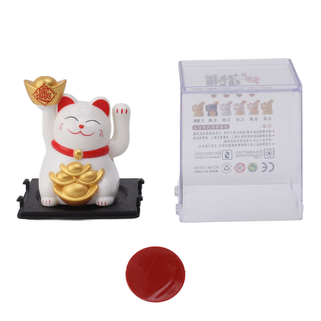 2 tuuman aurinkoenergialla toimiva heiluttava käsivarsi Lucky Cat -koristeen tervetuloa heiluttava käsi Wealth Fortune Cat White hinta ja tiedot | Puhallinsoittimet | hobbyhall.fi