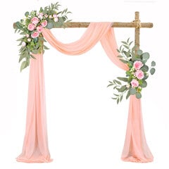 Wedding Arch Drapery Wedding Decoration Arangement Drapery Arch Taustaverhot hinta ja tiedot | Pehmeät seinäpaneelit | hobbyhall.fi