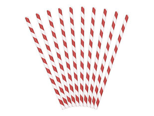 Paperipillit, punainen ja valkoinen, 19,5 cm, 1 laatikko / 50 kpl (1 pakkaus / 10 kpl) hinta ja tiedot | Tarjoiluastiat ja aterimet juhliin | hobbyhall.fi