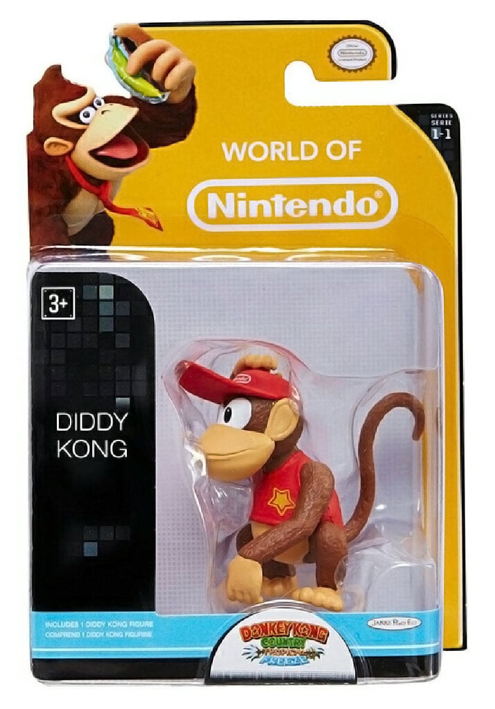 Jakks Pacific World of Nintendo: Donkey Kong Country Diddy Kong hinta ja tiedot | Pelien oheistuotteet | hobbyhall.fi