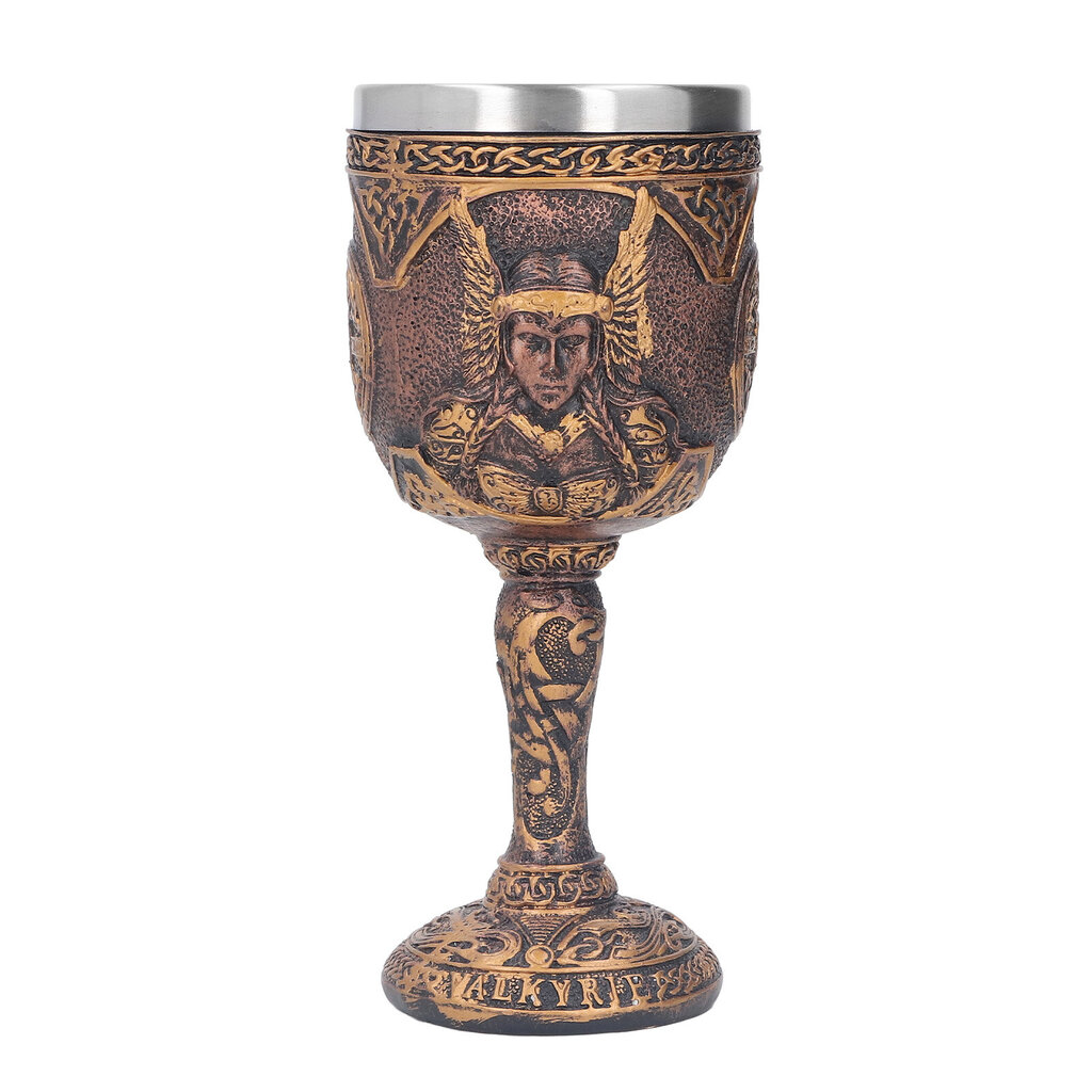 Nordic Wine Goblet Resin Shell ruostumaton teräs Ainutlaatuinen retro-olutkuppi cocktaileille Viski-punaviini hinta ja tiedot | Juomapullot | hobbyhall.fi