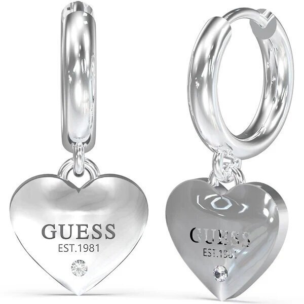 Teräskorvakorut naisille Guess Huggie Me JUBE03145JWRHT/U sGU2410 hinta ja tiedot | Korvakorut | hobbyhall.fi