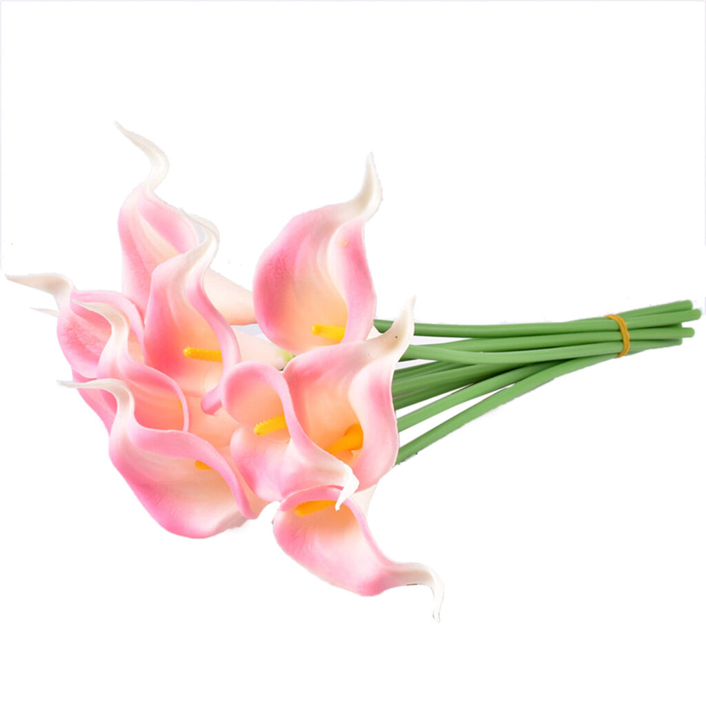 Mini keinotekoinen PU Calla Lily Real Touch tekokukka valokuvaus tekokukka kodin sisustus Vaaleanpunainen hinta ja tiedot | Keinotekoiset kukat | hobbyhall.fi