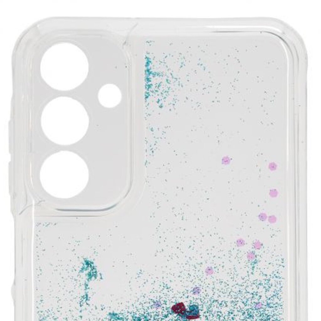 iLike Silicone Water Glitter takakansikotelo Samsung Galaxy A35 5G (A356E) (A356B) Sininen hinta ja tiedot | Puhelimen kuoret ja kotelot | hobbyhall.fi