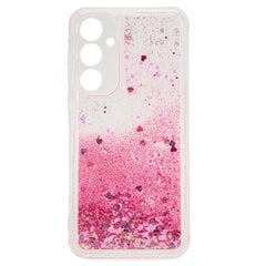 iLike Silicone Water Glitter takakuori Samsung Galaxy A35 5G (A356E) (A356B) Pinkki hinta ja tiedot | Puhelimen kuoret ja kotelot | hobbyhall.fi