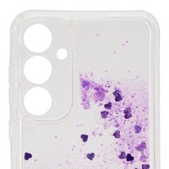 iLike Silicone Water Glitter takakansikotelo Samsung Galaxy A35 5G (A356E) (A356B) violetti hinta ja tiedot | Puhelimen kuoret ja kotelot | hobbyhall.fi