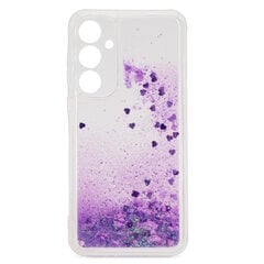 iLike Silicone Water Glitter takakansikotelo Samsung Galaxy A35 5G (A356E) (A356B) violetti hinta ja tiedot | Puhelimen kuoret ja kotelot | hobbyhall.fi