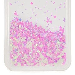 iLike Silicone Water Glitter takakuorikotelo Samsung Galaxy A35 5G (A356E) (A356B) vaaleanpunainen hinta ja tiedot | Puhelimen kuoret ja kotelot | hobbyhall.fi