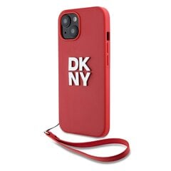 DKNY PU Nahka Pinottu Logo Ranteen Naru Takakansi iPhone 14 Punaisena hinta ja tiedot | Puhelimen kuoret ja kotelot | hobbyhall.fi