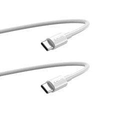 Jellico B1 Kestävä-Pehmeä Universaali USB-C to USB-C Tietoja & Nopean PD 60W Latausjohto 1m Valkoinen hinta ja tiedot | Jellico Autotuotteet | hobbyhall.fi