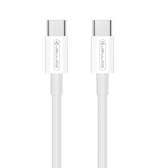 Jellico B1 Kestävä-Pehmeä Universaali USB-C to USB-C Tietoja & Nopean PD 60W Latausjohto 1m Valkoinen hinta ja tiedot | Jellico Autotuotteet | hobbyhall.fi