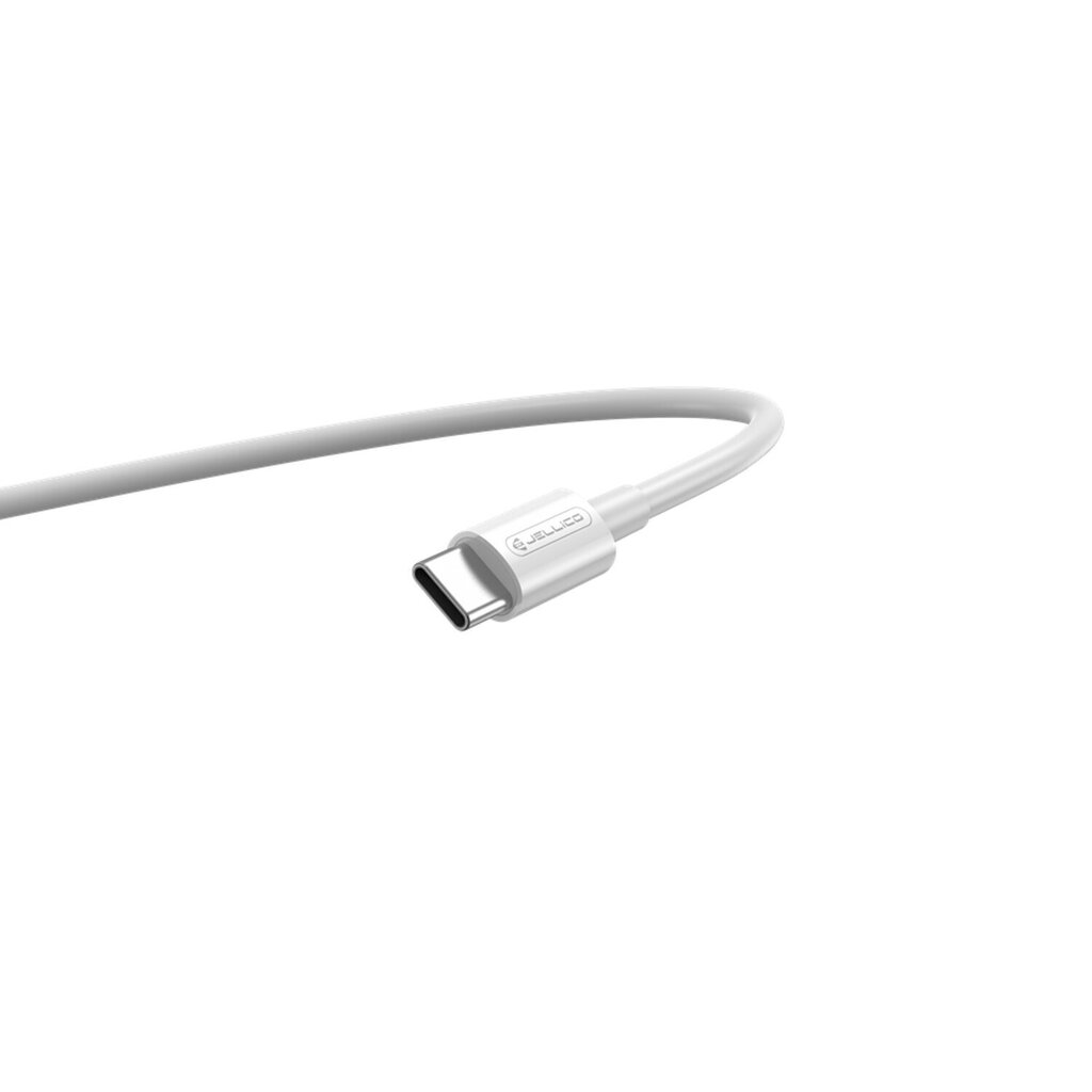 Jellico B1 Kestävä-Pehmeä iPhone & iPad USB-C to Lightning Datakaapeli & Fast PD 20W Latausjohto 1m Valkoinen hinta ja tiedot | Puhelinkaapelit | hobbyhall.fi