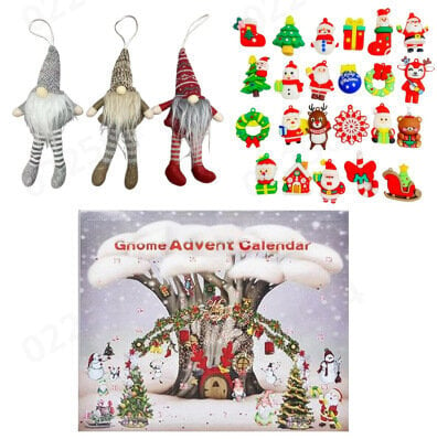 Christmas Gnome Advent Calendar 2024 Joulun adventtikalenteri Joululahja hinta ja tiedot | Joulukoristeet | hobbyhall.fi