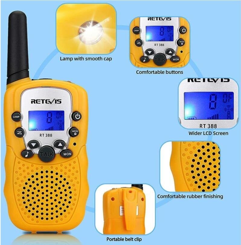 Kaksisuuntainen radiopuhelinpuhelin vain lapsille 3–12-vuotiaille pojille ja tytöille Kaksisuuntainen radio 3 mailin kantama joululahja (keltainen) - 5,6 * 3 * 14,5 cm hinta ja tiedot | Video- ja sisäpuhelimet | hobbyhall.fi